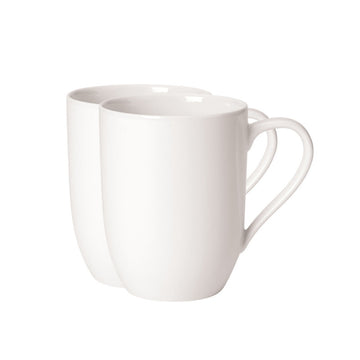 Keramik Kaffeetassen 2er Set Weiß Zeitlos Elegant