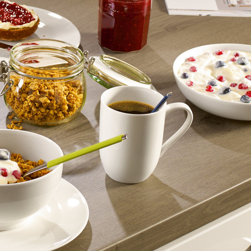 Keramik Kaffeetassen 2er Set Weiß Zeitlos Elegant